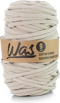 Wax - Corde - cordon coton/polyester - tressé - 9mm, 50m - beige clair