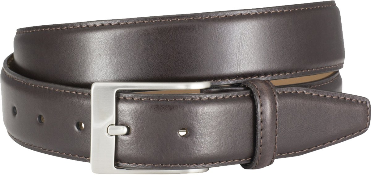 LINDENMANN leren heren riem - bruin