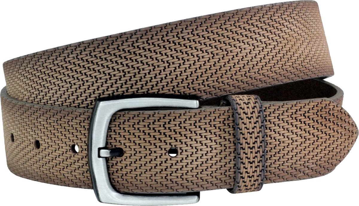 LINDENMANN leren heren riem - taupe