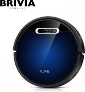 Brivia Robotstofzuiger - Moederdag Cadeautje - ILIFE B5 Max - App bediening - Robotstofzuiger Met Laadstation - 2000Pa - Dun - 76mm - Vacuümzuiger - 120 minuten - G Slam- Navigatiesysteem - Zwart