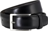 LINDENMANN leren heren riem - zwart - Maat: 90