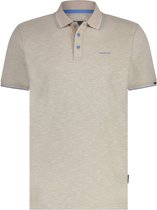 State of Art - Piqué Polo Melange Beige - Modern-fit - Heren Poloshirt Maat XL