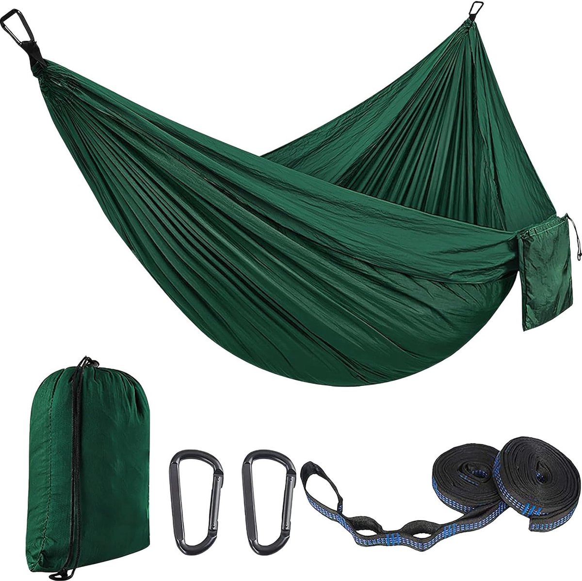 Outdoor hangmat campinghangmat reishangmat 270 x 140 cm ultralichte draagbare hangmat met een capaciteit tot 300 kg 210T parachute-nylon voor de tuin