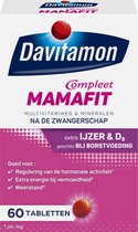 Davitamon Compleet Mamafit - multivitamine voor na de zwangerschap - helpt je om aan te sterken na de bevalling - met ijzer en vitamine D3 - 60 tabletten