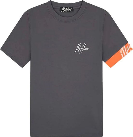 Malelions captain t-shirt 2.0 in de kleur grijs.