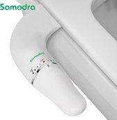Samodra Bidet Bevestiging Voor Wc-Bril, Verstelbare Waterdruk, Dubbele Mondstuk, Niet-Elektrische Assproeier