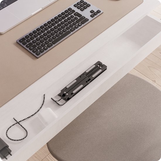 Voomy Office Laptop Standaard Verstelbaar - Ergonomische Stand - Aluminium - Zwart