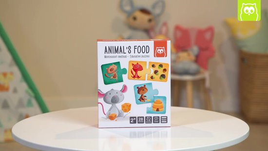 Eurekakids Combi Puzzle Animaux - Nourriture pour animaux - Éducatif