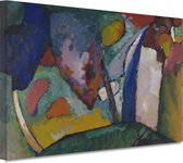 De waterval - Wassily Kandinsky portret - Oude Meesters schilderijen - Schilderijen canvas Expressionisme - Wanddecoratie landelijk - Canvas schilderijen woonkamer - Woondecoratie 60x40 cm