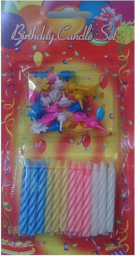 Taart Kaarsen Zilver 6 cm - 6 stuks kopen