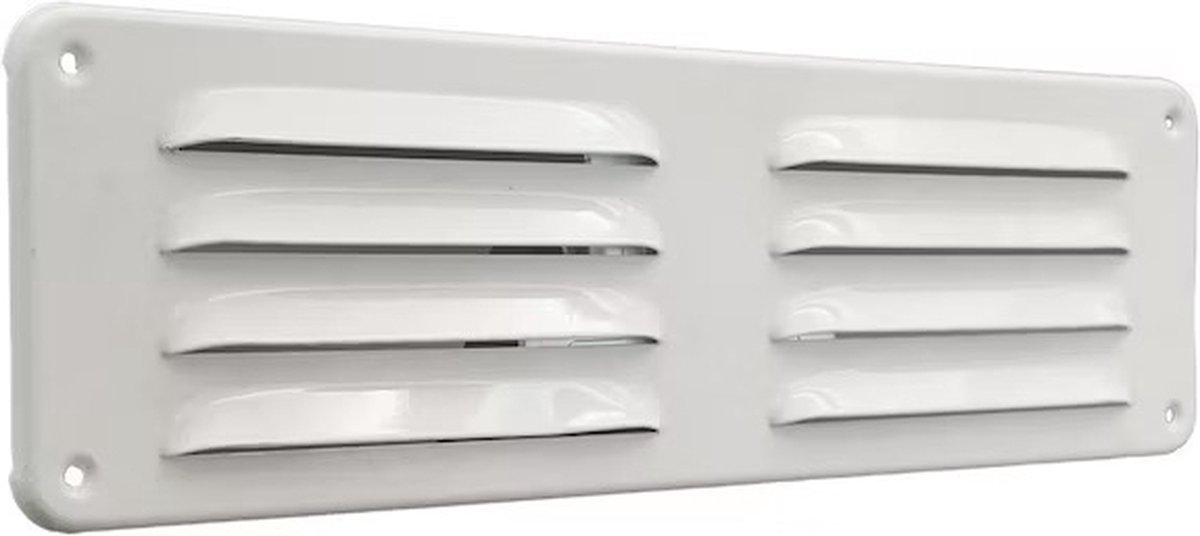 Gavo schoepenrooster 300x90mm - 1-3009W - buitenrooster - aluminium - wit