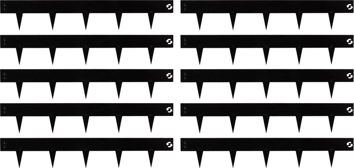 Talen Tools – Borderrand – Kantopsluiting – Zwarte coating – Koppelbaar – 100 x 7,5 cm – 10 stuks