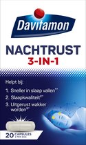 Davitamon Nachtrust 3-in-1 – Voedingssupplement – 20 nachtrust tabletten