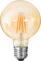 LED Lamp - rond bolvormig Ø 9,5 cm - E27 - 2 watt - 175lm - Amberkleurig
