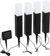 EGLO z_solar tuinverlichting zonne-energie - prikspot - set 4 x LED - Rotan - Zwart