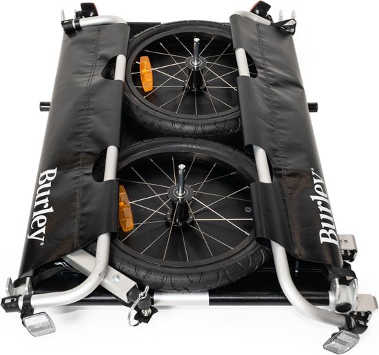Burley Flatbed Fietskar - Fietsaanhanger - Bikepacking - Inklapbaar - Opvouwbaar - Zwart van Burley — afbeelding 3