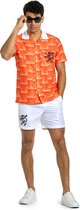 OppoSuits Orange Legend '88 - Set d'été pour hommes - Contient une chemise et un Shorts - Tenue Oranje du championnat d'Europe rétro - Set de l'équipe nationale néerlandaise et de la fête du roi - Taille XXL