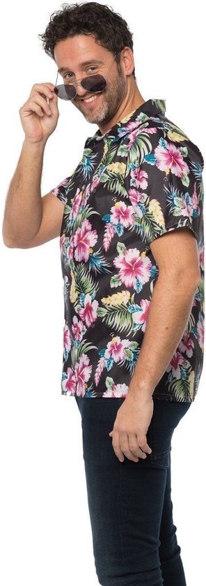 Partychimp Luxe Hawaii Blouse Mannen Carnavalskleding Heren Foute Party Verkleedkleren Volwassenen Carnaval Toppers 2026 Summer is Magic - Polyester - Zwart - Maat L