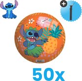 Disney Stitch Lichtgewicht Speelgoed Bal - Kinderbal - 23 cm - Volumebundel 50 stuks - Inclusief Balpomp