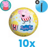 Peppa Pig Lichtgewicht Speelgoed Bal - Kinderbal - 23 cm - Volumebundel 10 stuks - Inclusief Balpomp
