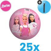 Barbie Lichtgewicht Speelgoed Bal - Kinderbal - 23 cm - Volumebundel 25 stuks - Inclusief Balpomp