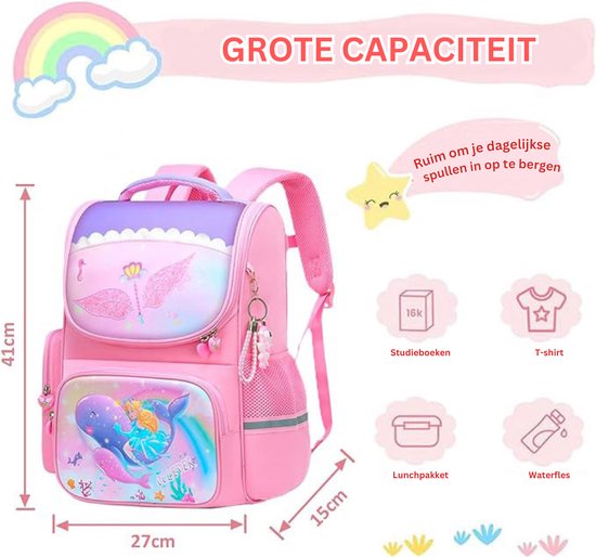 mybagstory - Rugzak - prinses - roze - 3D - kind - school