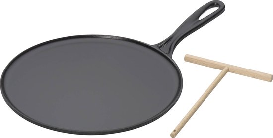 Le Creuster Gietijzeren pannenkoekpan - Mat Zwart - 27cm