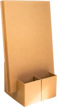 Kartonnen kinder schildersezel met zitje - Schildertafel voor kinderen - Voor binnen - 59x41x98 cm - KarTent