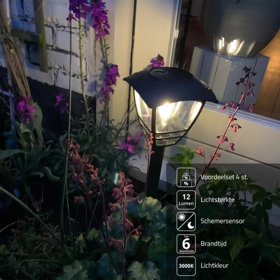 LED-zonnelamp voor wandmontage 67423BK-PIR, bewegingsmelder