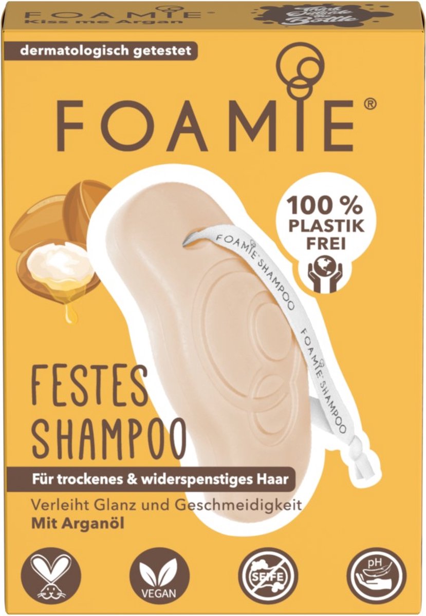 Foamie Vaste shampoo Argan voor droog en weerbarstig haar, 80 g