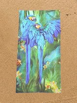 Ara Papegaai Strandlaken 90*180cm Gold Blue Macaws