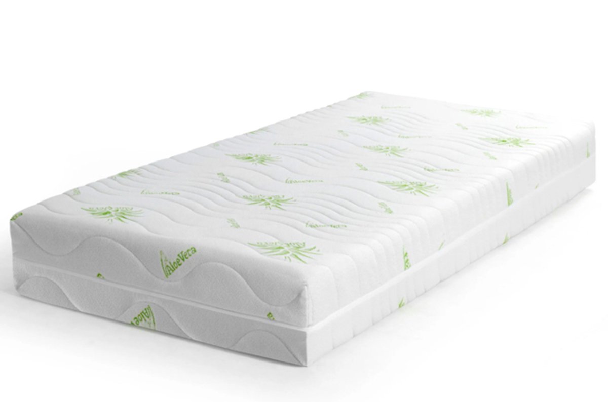 Pocketvering Matras ALOË VERA 21cm hoog met kokos - 150 x 200