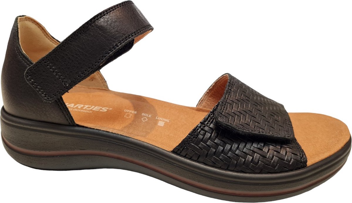 Hartjes 132.2102/41 01.01 G Dames Sandalen – 41 Zwart