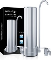 Waterdrop - WD-CTF-01 - Filtre à eau de comptoir - Filtre en acier inoxydable à 5 étapes - Filtre de robinet de 8000 gallons