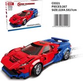 WOMA Race Car - Race Auto Bouwset - Bouwpakket - Bouwblokken - Bouwset - 3D puzzel - Mini blokjes - Compatibel met Lego bouwstenen - 267 Stuks