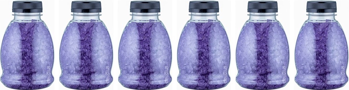 Goedkoopste Claudius Badzout Lavendel - 375 gram - Fles met zwarte dop - Set van 6 stuks