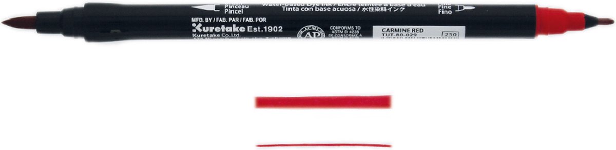 ZIG Art & Graphic Twin Tip brush marker - Carmine Red