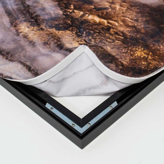 Cadre Art - Fleurs et graminées art sobre | 50 x 75 cm | Tissu interchangeable | Cadre noir | Décoration murale | Peintures sur toile | Debout