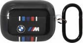 BMW M-Line Multiple Colored Lines AirPods Case - Geschikt voor Apple Airpods Pro (1e Generatie) - Zwart