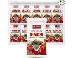 DAECHUN (Choi's1) KIMCHI Zeewiersnacks - veganistisch, keto, uit Korea - 4gr x 20 Pack