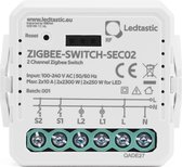 Ledtastic ZIGBEE-SWITCH-SEC02 dubbele slimme schakelaar - Zigbee 3.0