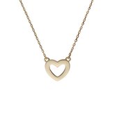 Gouden Minimalistisch Hart ketting - Dames Ketting met Hart Hanger Goudkleurig - Minimalistisch hart gouden ketting - Amona Jewelry