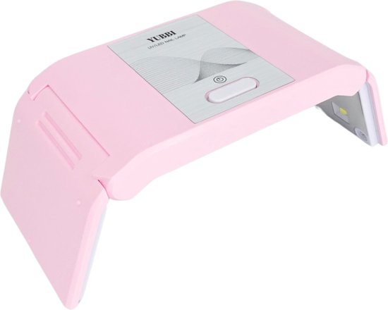 Foto: Yubbi opvouwbare uv led nagellamp mini nageldroger 12 led lampen roze 36 watt