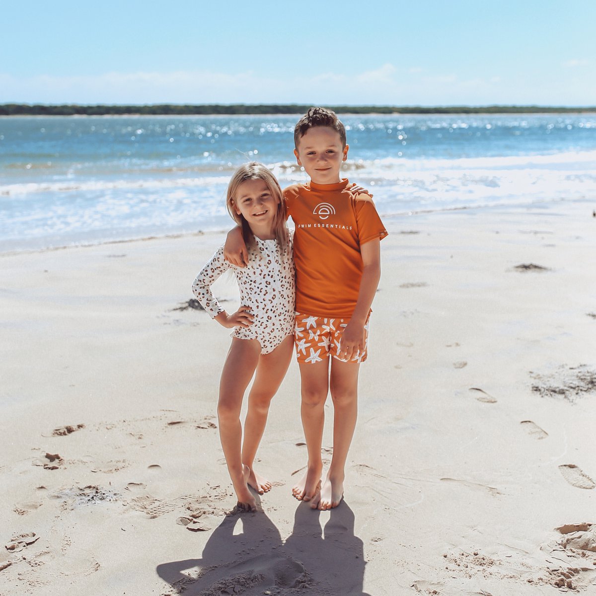 Swim Essentials UV Badpak Meisjes Met Lange Mouwen - Kaki - Leopard — afbeelding 4