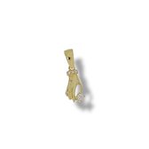 Gouden Hanger Fantasie Zirkonia 16 x 6 mm 14 karaats