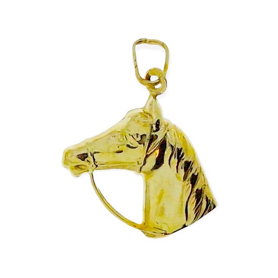 Gouden Paardenkop Hanger 14 karaats