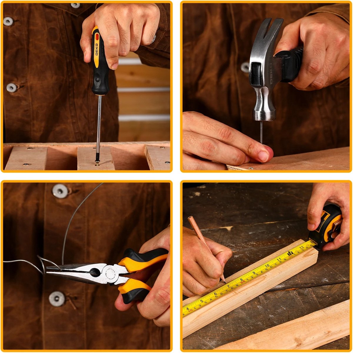 Coffret à Outils DEKO 228 Pièces – Malette Acier Bricolage, Portable