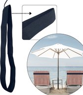 Strandhanddoek elastiek band - kleur: Donkerblauw - elastisch - rekbaar van 45 tm 70cm / ligbed elastiek band - beach towel strap