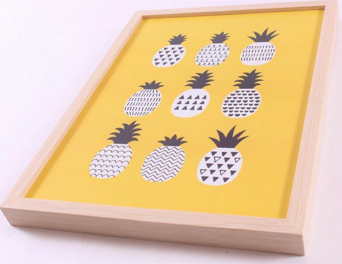 TEKSTBORD / SCHILDERIJ MET ANANAS