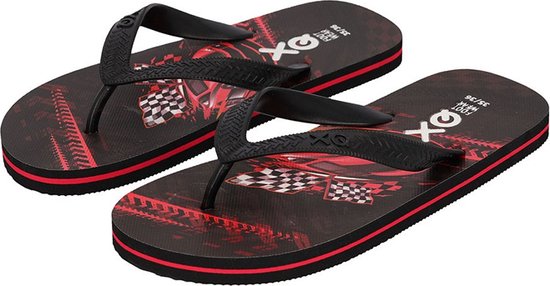 XQ footwear - teenslippers - slippers jongens - racewagen - maat 25/26